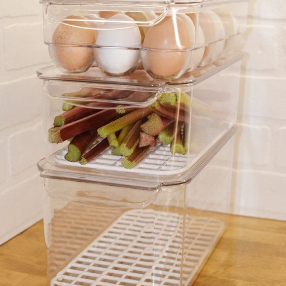 New - Fridge Organizers Fresh Produce Saver Containers - Set of 7 - Picture 4 of 9